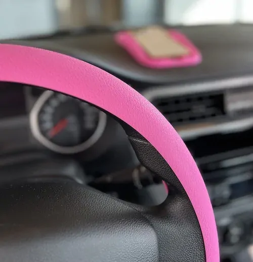 Silikonový potah na volant GARO neon pink