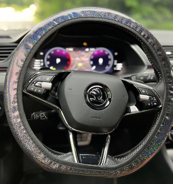 Látkový potah na volant Disco černý