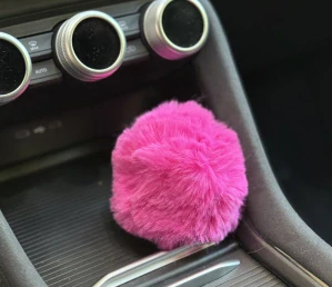 Huňatý obal na řadící páku Neon Pink