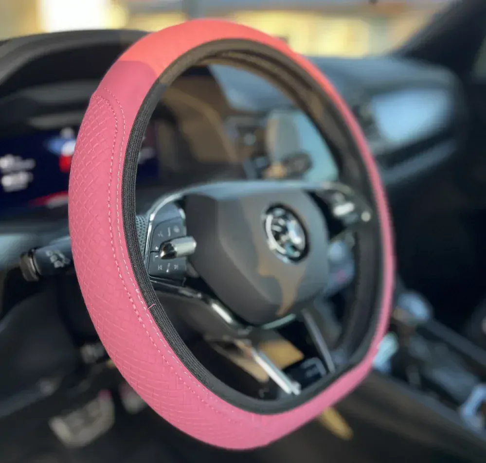 Koženkový potah na volant Pink