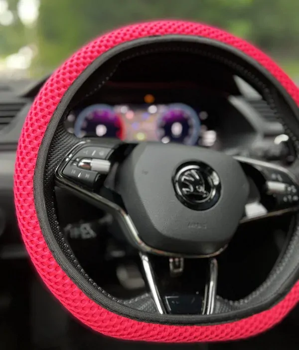 Látkový potah na volant NEON Pink