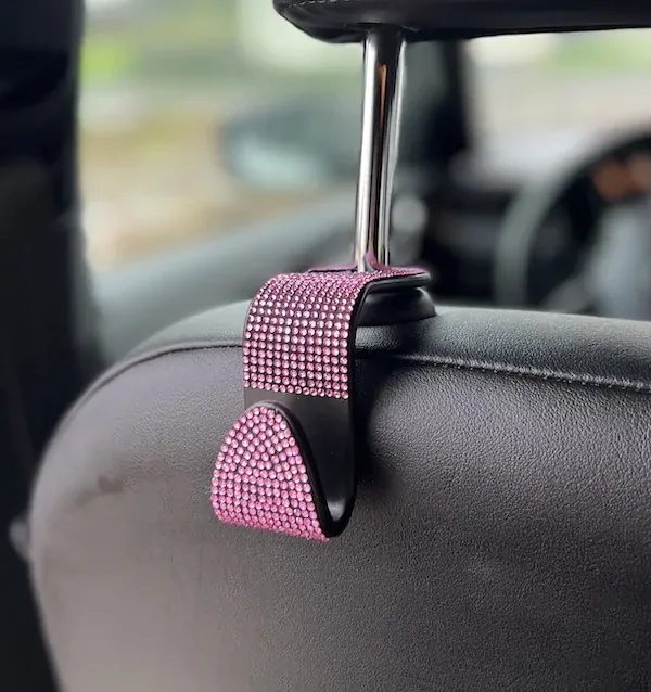 Věšák na sedadlo Diamond Light Pink 1ks