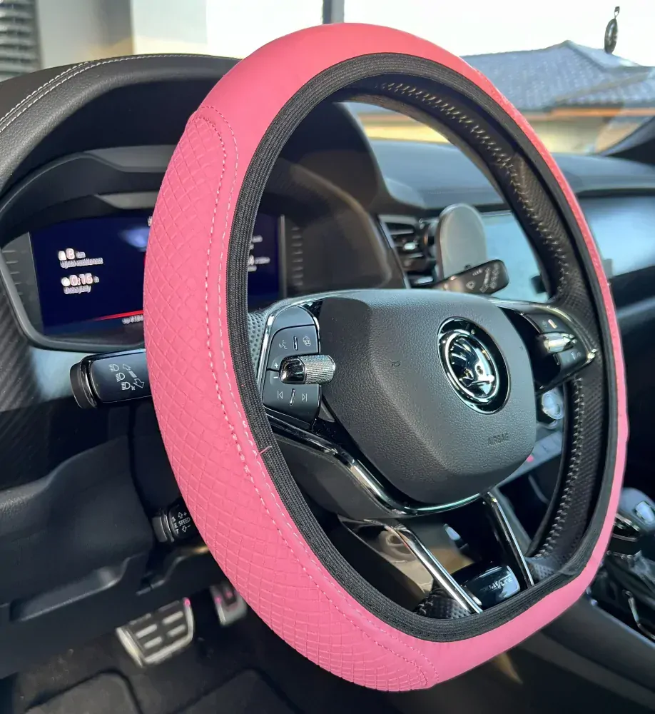 Koženkový potah na volant Pink