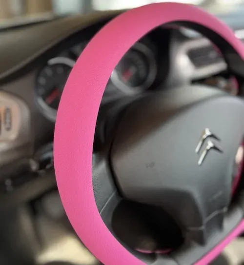 Silikonový potah na volant GARO růžový