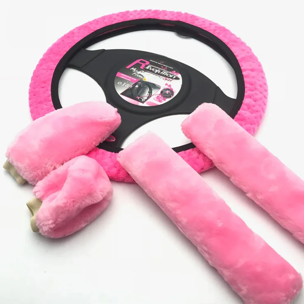 Chlupatý obal na bezpečnostní pás PINK 
