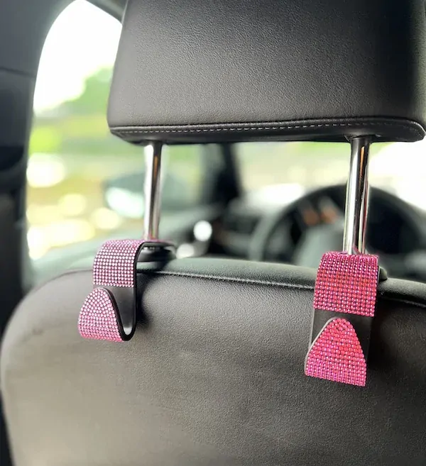 Věšák na sedadlo Diamond Light Pink 1ks
