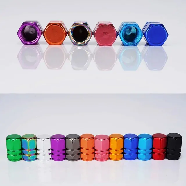 Kovové krytky ventilku Růžové 4ks