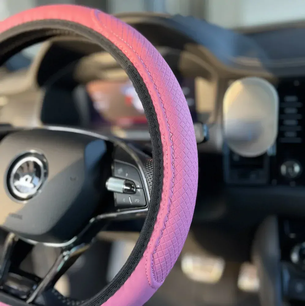 Koženkový potah na volant Pink