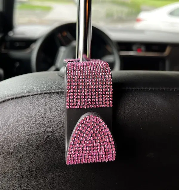 Věšák na sedadlo Diamond Light Pink 1ks