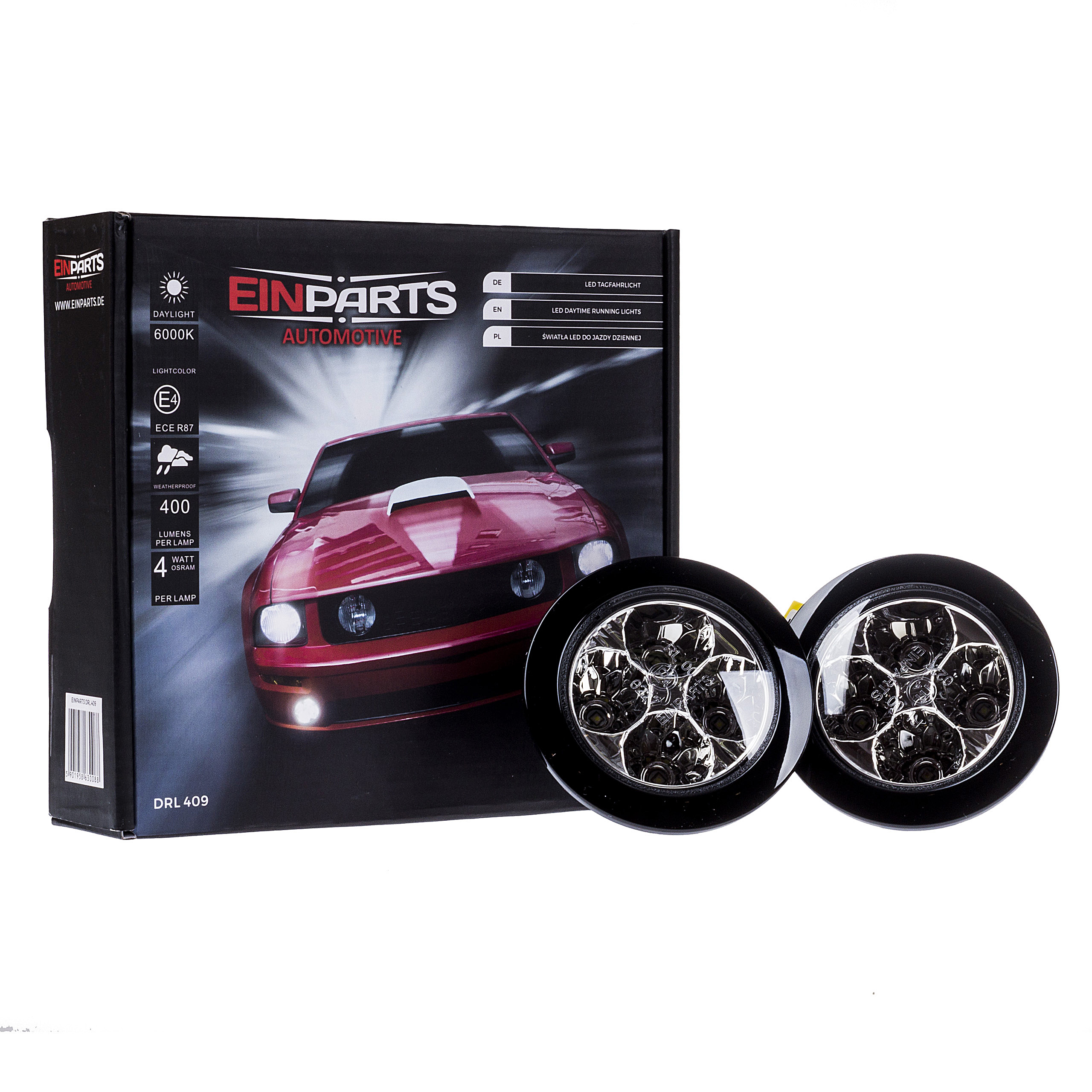 LED kulaté denní svícení Einparts DRL 409O 12V