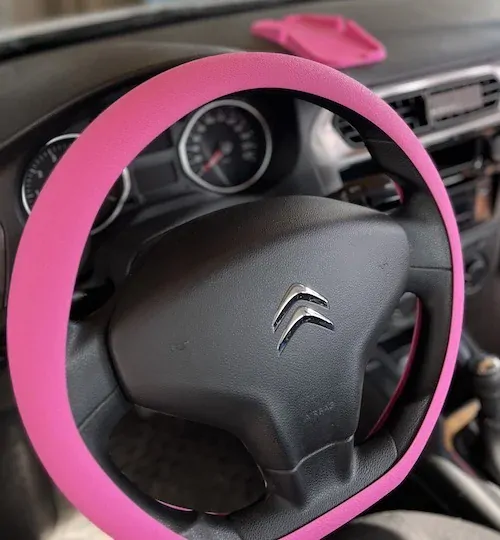 Silikonový potah na volant GARO růžový