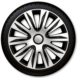 Poklice na kola Nardo Silver Black