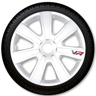 Poklice na kola VR Carbon White