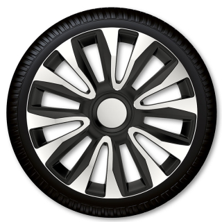 Poklice na kola Avalon Silver Black