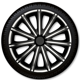 Poklice na kola Nero Black Silver
